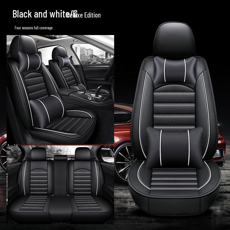 All-Season Leather Car Seat Cover - Full Coverage for Five Seats