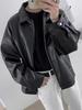 Men's 2023 Spring PU Leather Casual Baseball & Motorcycle Jacket - Korean Trend
