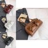 Simple Solid Color Bow Decoration Women Large Capacity Shoulder Bag For Daily Casual Use