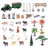 21 Piece Farmhouse Playset Interactive Miniature Farm Animals And Farmers Educational Toy For Kids Imaginative Play