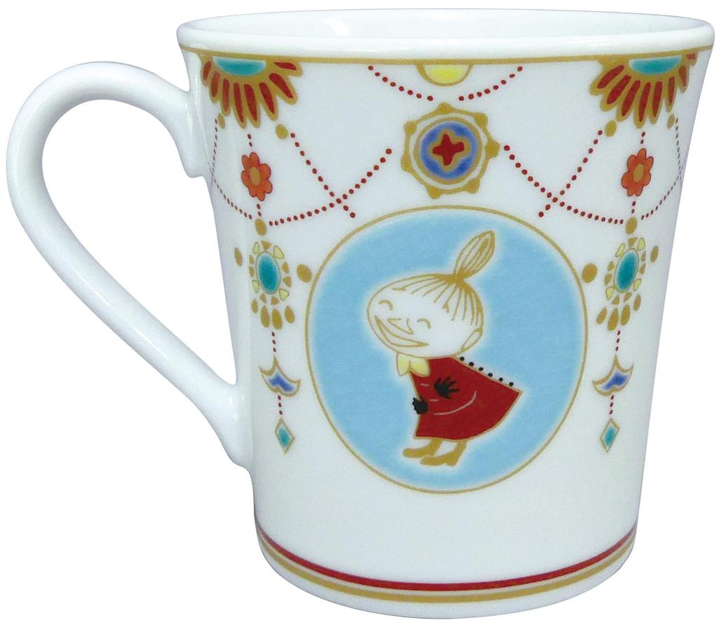 Moomin Kutani Ware Mug Little My Day Birthday Gift for Japanese Light Blue and Yamaka (Yorakumon) 300ml, Diameter Approx. 9x9cm, Design, Mother's