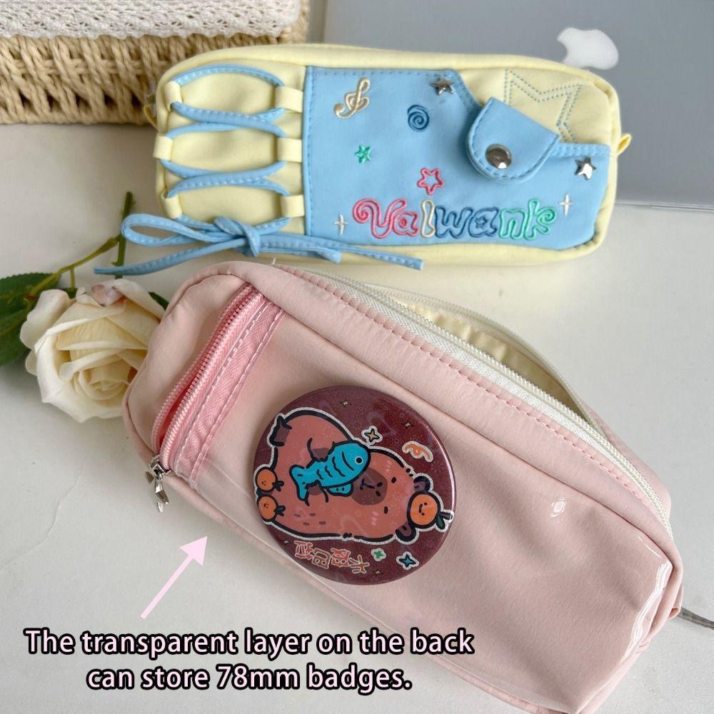 Drawstring Design Stationery Bag Large Capacity Pencil Case INS Stationery Organizer School Office