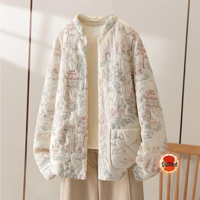 

Женская новая вышитая зимняя стеганая куртка в китайском стиле Sibaishe S