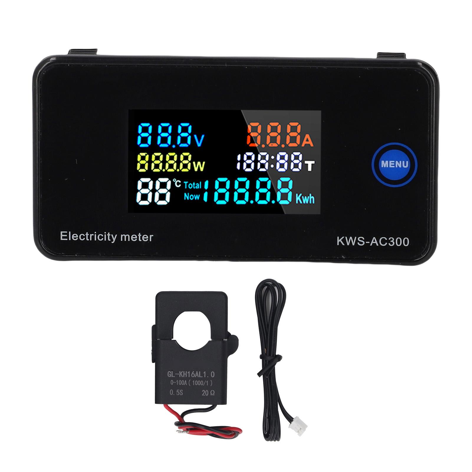 

AC Multimeter with Open Transformer AC50300V 0100A 030KW 0.0119999Kwh Voltage Current Power