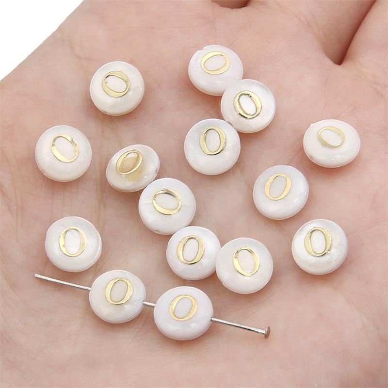 Naturmuschel Doppelseitige Heißprägung Digitale Perlen Für DIY Halskette Armband Ohrringe Schmuckherstellung