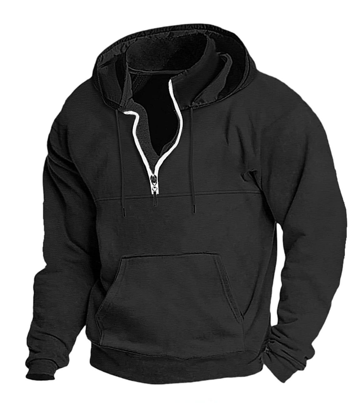 Super Select 2023 Herfst/Winter Heren Bedrukt Hooded Sweatshirt - Dikke Casual Jas 3X Large zwart