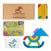 Geometric Shape Puzzle Tin: Educational Wooden Tangram for Children