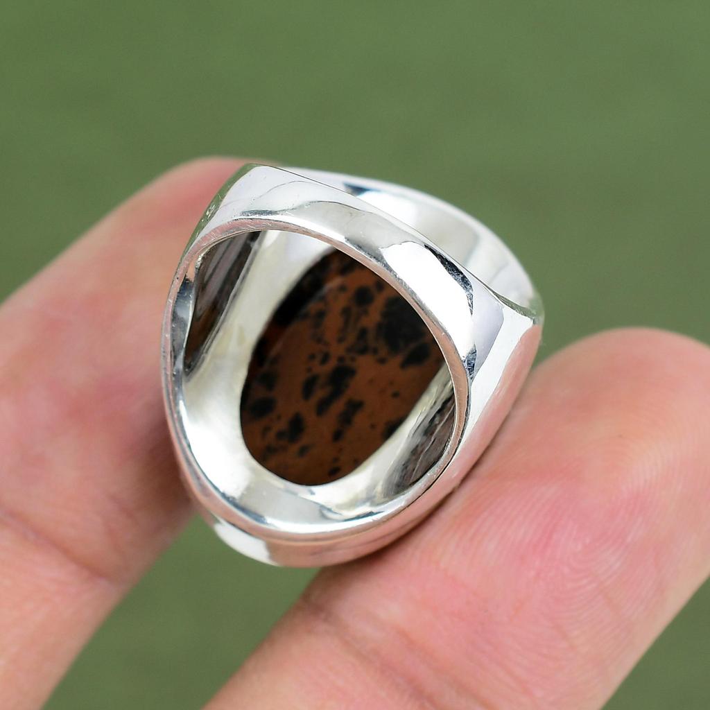 Mahogany Obsidian Ring 925 Sterling Silver Rings Handmade Ring Mahogany Obsidian Gemstone Jewelry Gifts For Mother Available In Ring Size