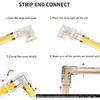 2Pin Transparent Solderless 8mm COB LED Strip Connector Corner Kit,Strip To Wire 4P,Strip To Strip 12P,L-Shape 2P,Red and Black Wire 4P,for 5V 12V