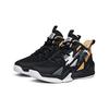 Anta Shock Absorbing Non-Slip Wear-Resistant Mid-Top Basketball Shoes Kids Sneaker Black Gold Gray A312131181-4
