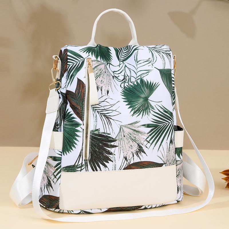 Multi-Purpose Print Backpack Women's Shoulder Bag Large Capacity Multi-Functional Anti-Theft Schoolbag