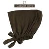 Solid Color Elastic Tie-Back Modal Undercap Hijab Scarf Adjustable Kufi Cap
