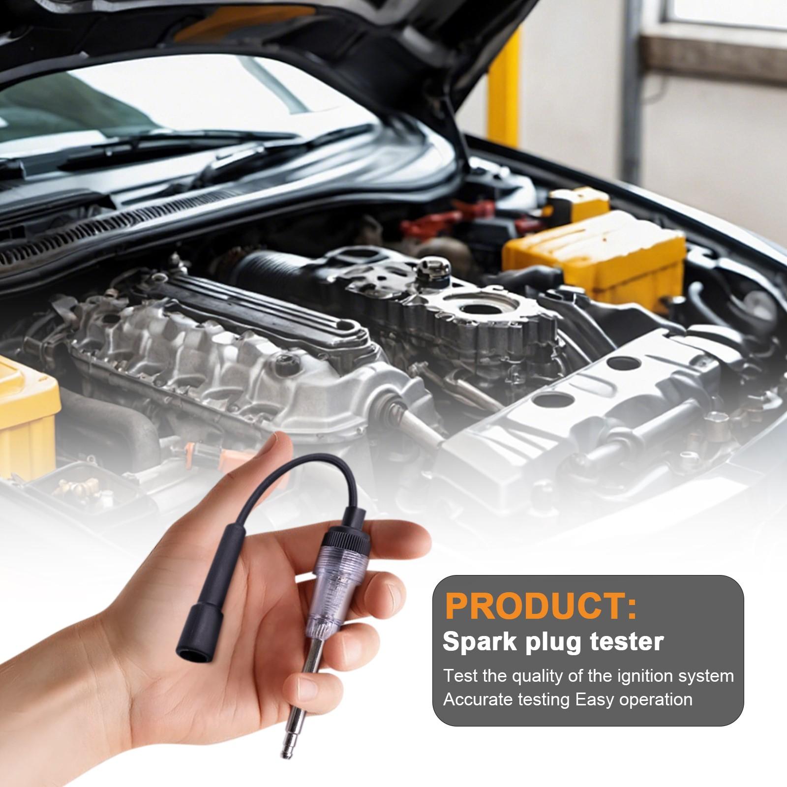 

Прямой тестер зажигания двигателя с лампочкой, простой в использовании, маленький инструмент-детектор для диагностики арматуры для автомобилей, легковых автомобилей, газонокосилок, мотоциклов One Size