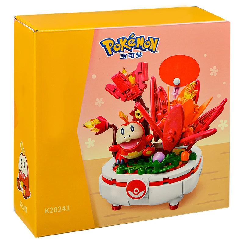 Pokmon Series Building Blocks Pikachu Psyduck Pogaman Cartoon Scene Model Bricks Collection Ornaments Kids Toys Holiday Gifts