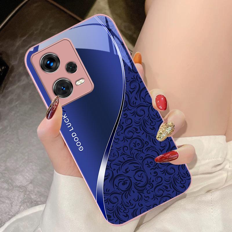 Vzor Gradient Černý Pro Xiaomi 14 Ultra 13 Lite Redmi Note 13 11 Pro 12 Plus Poco X6 3 Pro F4 6 GT Tvrzené Sklo Pouzdro na Telefon