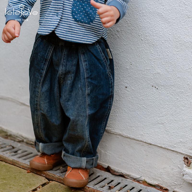 LELE JOVE Kids  Spring Retro Denim Harem Pants 80 cm
