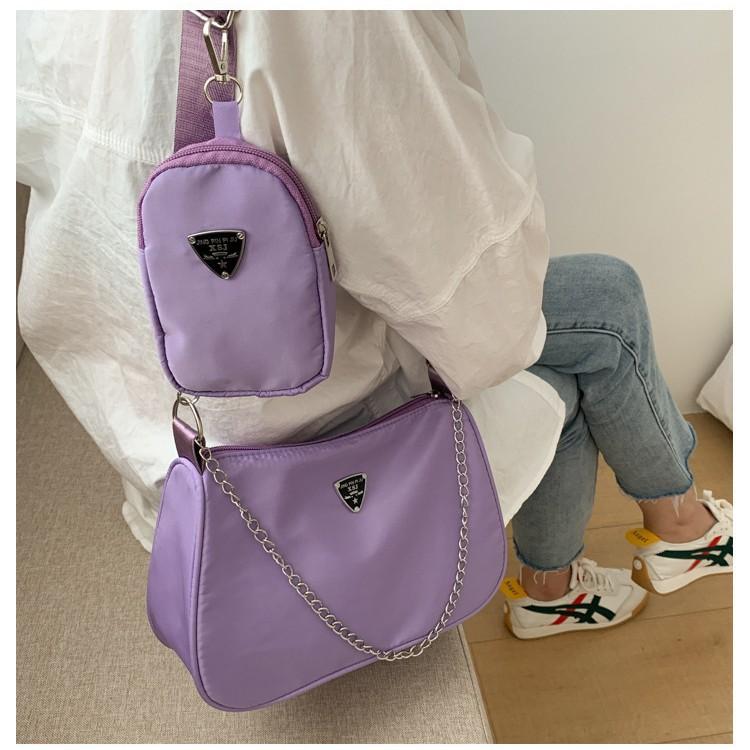 Fashion and popular summer bag versatile chain shoulder bag simple mother and child two-piece bag messenger bag