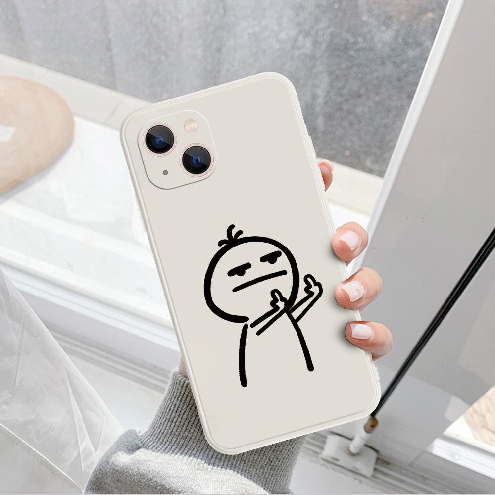 Explosive stickman anti-drop mobile phone case 16promax protective case 14 personality 13 mobile phone case Apple case 17
