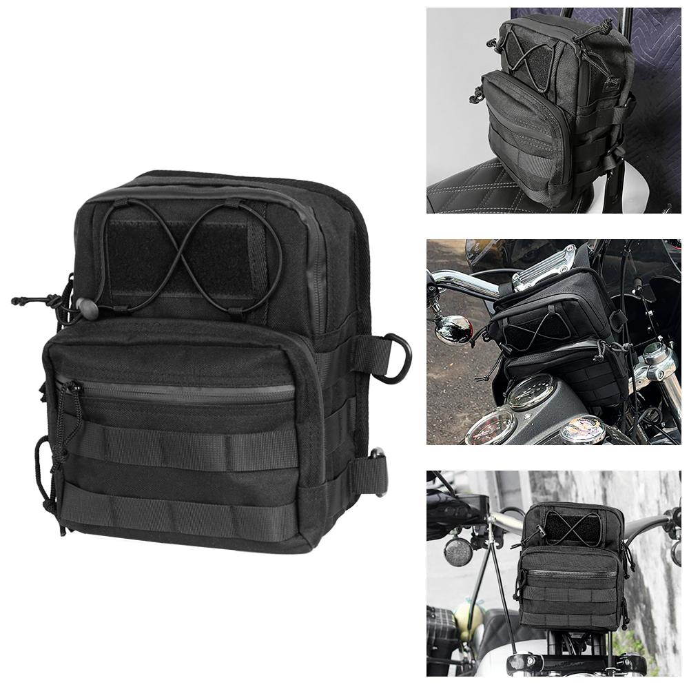 Motorcycle Handlebar Bag Front Storage Bag Universal For Harley Touring Softail Sportster XL Dyna T-Bar Club Style Handle Bags