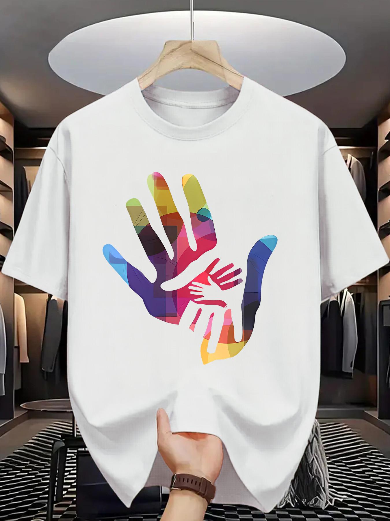 

Casual sportsstyle printed Tshirtbreathable round neck shortsleeved streetstyle topbirthday giftsoft texture 3XL