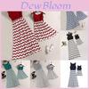Stylish Mother And Daughter Fashion Casual Boho Stripe Maxi Matching Dress Outfits