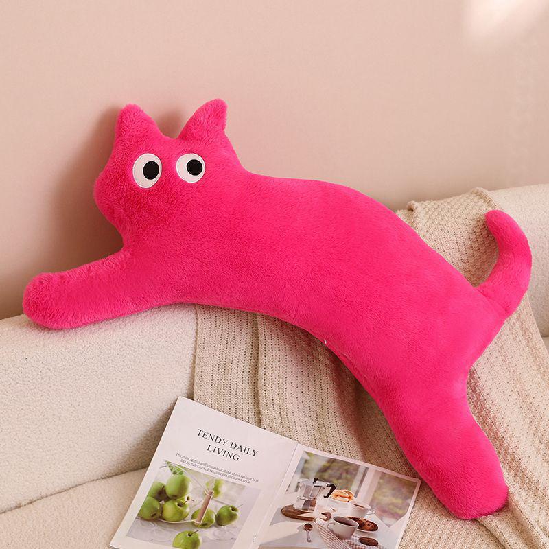 Cat Plush Sleeping Pillow - Long Strip Dopamine Cushion & Doll Gift