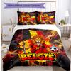 Set Biancheria da Letto Stampata Calcio Belgio 3 Pezzi Copriletto Traspirante Accogliente come Regalo per Inaugurazione Casa o Festa