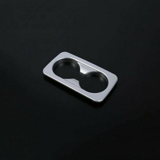 For Kia Seltos - Silver Interior Rear Water Cup Holder Frame Cover Trim