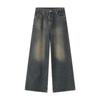 BeatStreet Summer Men Baggy Jeans Vintage American Style Straight Wide Leg Denim Pants Casual Trousers