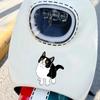 DS38#12.5x15cm Cute Cartoon Cat Car Stickers Waterproof Vinyl Decal For Truck Motorcycle Scooter Decals Auto Accessories
