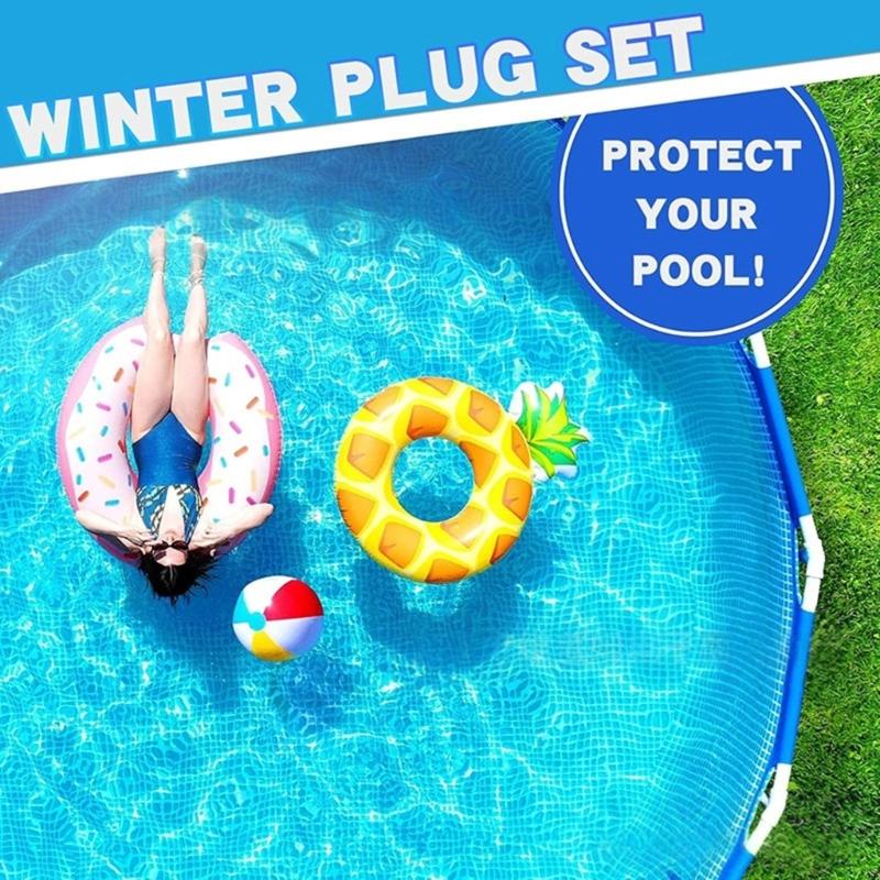 2Pcs Ground Swimming Pool Repair Kits Replacement Pool Inlet Adapters Winter Plugs Set Pool Maintenance Accessories