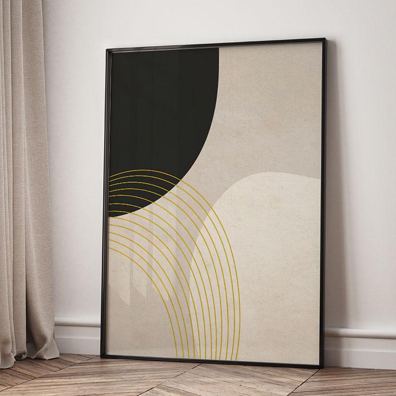 Sun Rainbow Geometry Minimalist Abstract Posters Prints Wall Art Canvas Painting Hotel Bar Wall Pictures For Living Room Decor