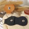 PU Leather Guitar Pick Holder Keychain Clip Durable Portable Pick Storage Case with Metal Key Ring for Easy Access and Secure Carry