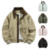 New Men's Lapel Jacket, Solid Color Casual Sports Coat, Full Zipper Lightweight Outdoor Workwear Top