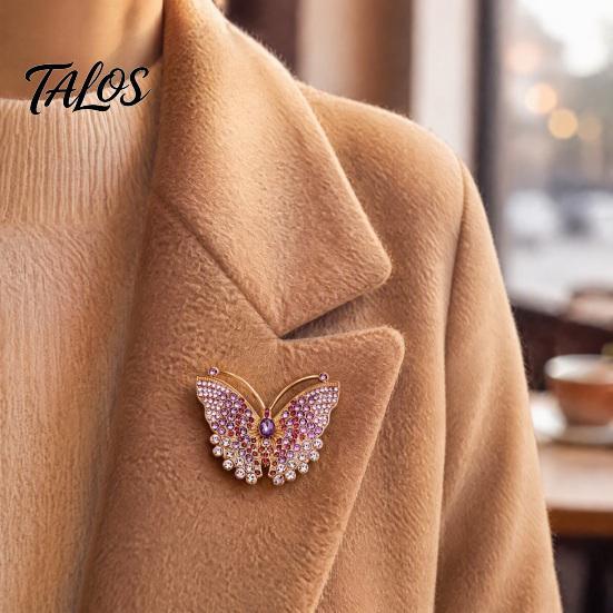 Dainty Butterflies Brooch Rhinestone Butterfly for Women, Vintage Insect Lapel Pin, Women Decorative Pin Accessory Clothes Scarf Shawl Dress