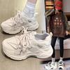 Girls' Sports Shoes 2025 New Spring and Autumn Children's Student Fashion Versatile White Shoes Medium and Older Girls' Dad Shoes