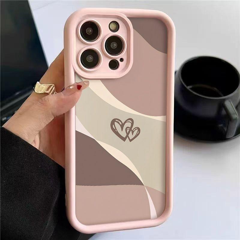 Phone Case Minimalist Heart PatternFor Xiaomi Redmi Note 14 13 12 11 Pro Plus 5G Shockproof Candy Cover For Redmi 14C 13C Fundas