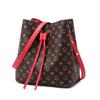 Spring New Bucket Bag Large-capacity Drawstring Design Versatile Printed Women's Bag Contrasting Color Shoulder Bag Messenger Bag