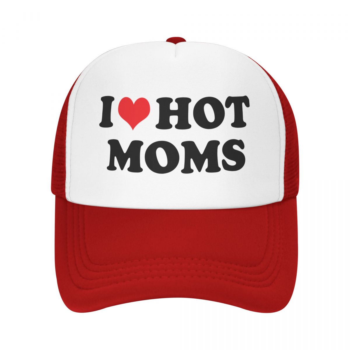 

Классическая унисекс I Love Hot Moms Trucker Hat для взрослых Регулируемая бейсболка для унисекс WoUnisex хип-хоп Snapback кепки Trucker Hat