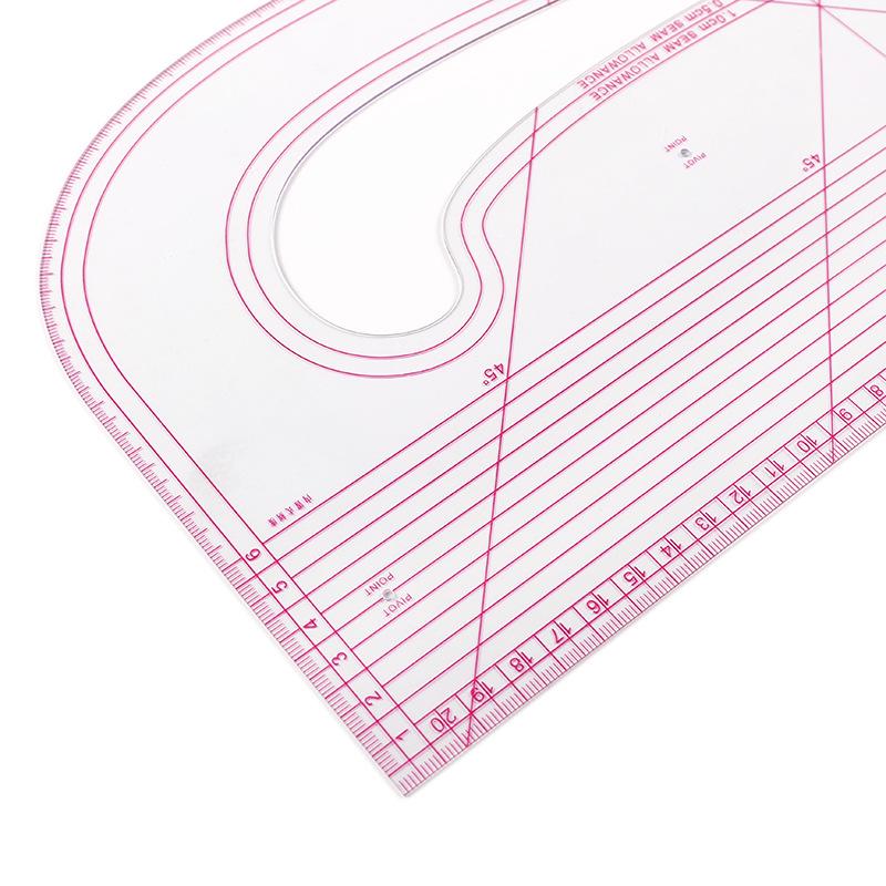 Multi-Functional Curve & Straight Ruler for Professional Pattern Making, Grading, and Cutting in Sewing