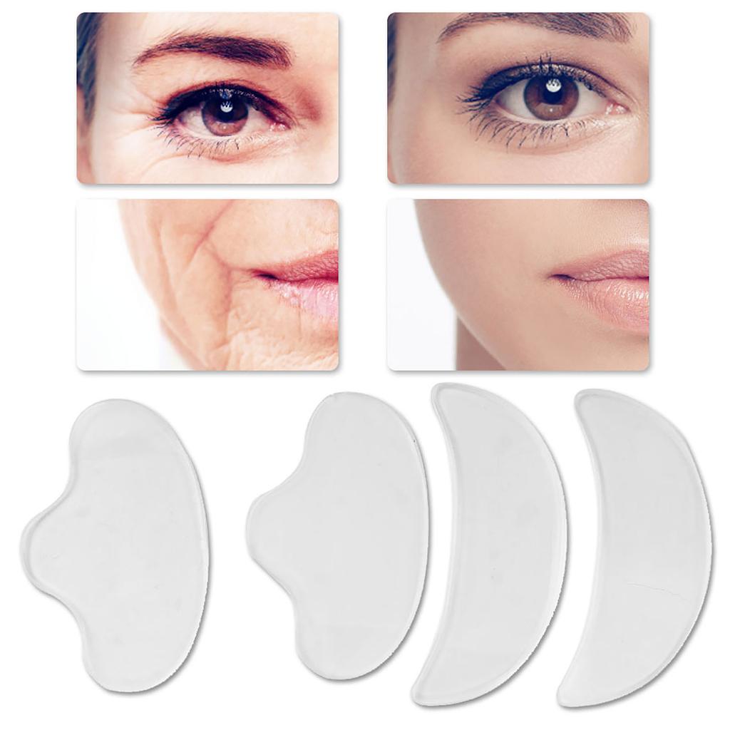 Silicone Face Lifting Sticker Wrinkles Compressing Patches for Forehead Face 4pcs