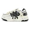 MLB Chunky Liner Abrasion Resistant Slip Resistant Low Top Skateboard Shoes Unisex Beige Black 3ASXCA12N-50WHS(Team625-)