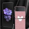 For Samsung Galaxy Zflip Z Flip3 5g Flip Zflip3 Phone Case Black Cases Hard Pc Rose Pink Pattern Bling