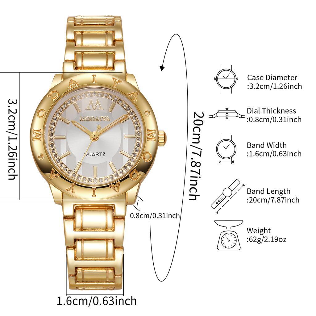 Luxury Rhinestone Women Watches Fashion Stainless Steel Strap Wristwatch For Ladies Clock Reloj Mujer