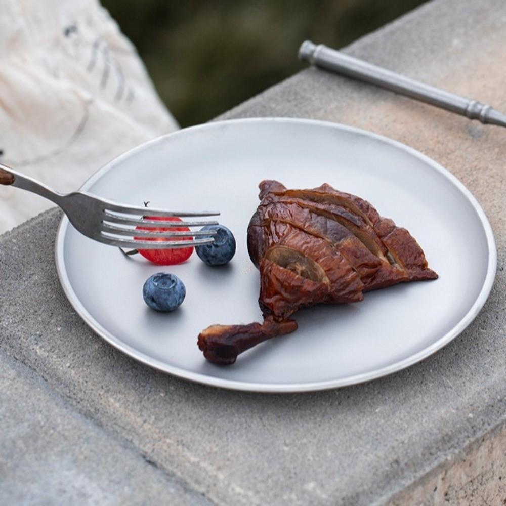 Ultralight Titanium Camping Plate Stackable Backcountry Dinnerware Camping Supplies