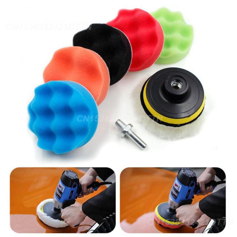 Polishing Pad Portable Foam Buffer Pads Self-adhesive Buffing Waxing Buffer Drill Wheel Polisher Removes Scratches Car Repair