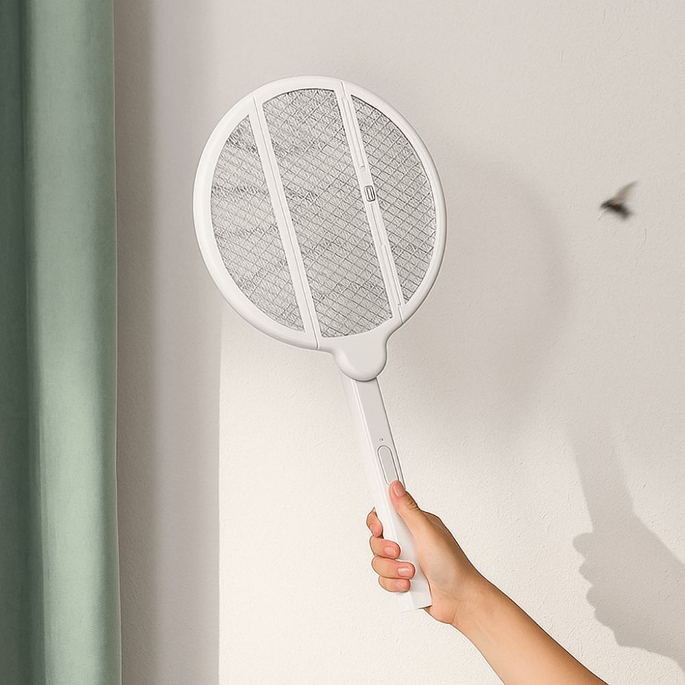 Foldable Design Electric Mosquito Swatter Electric Swatter 2 IN 1 Mosquito Lamp  Travel Use