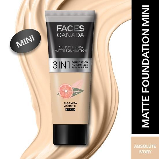 FACESCANADA Rose Glow Kit | Roségoldene Strobe-Creme (30ml) + Absolute Ivory All Day Hydra Matte Mini Foundation mit mittlerer Deckkraft (15Ml)
