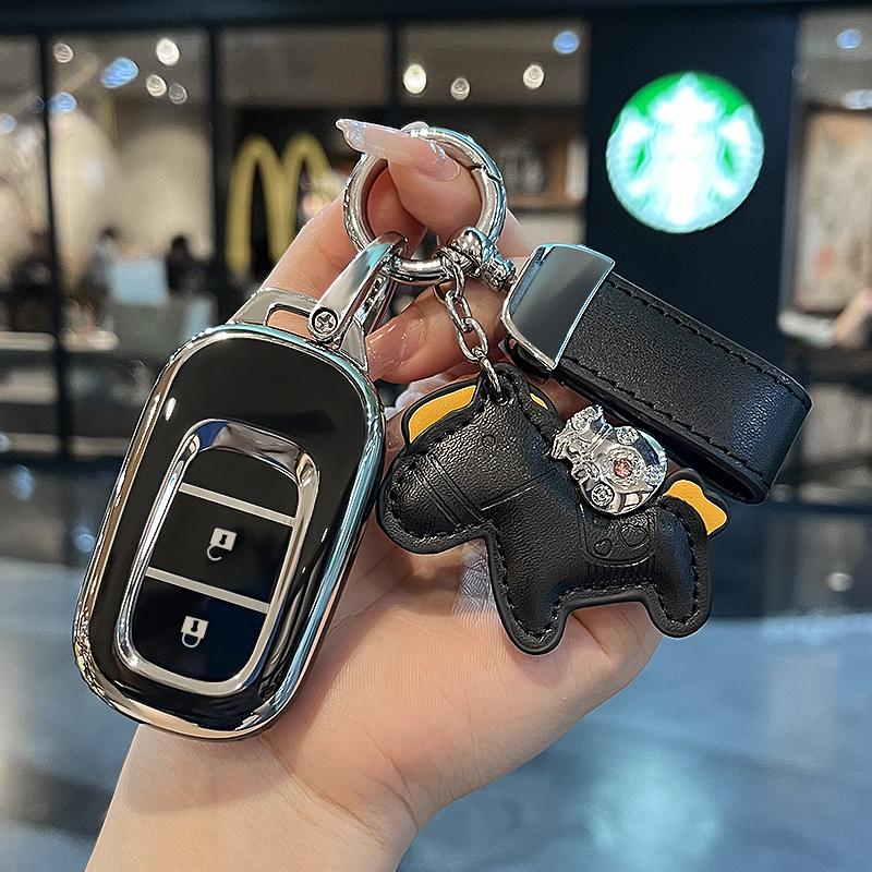 New TPU Car Remote Key Case Cover Shell For Honda Civic 11th HR-V CR-V 2 4 Buttons Protector Holder Fob Keyless Accessories