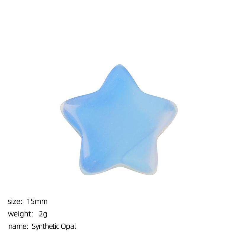 3Pcs Natural Stone Carved Five-pointed Star Figurine 15×15mm Polished Mini Crystal Star Ornament For Reiki Healing DIY Craft Jewelry Making